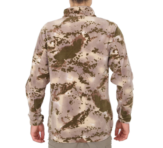 Теплая зимняя тактическая флисовая армейская кофта для военных зсу XXL зеленый камуфляж - изображение 2