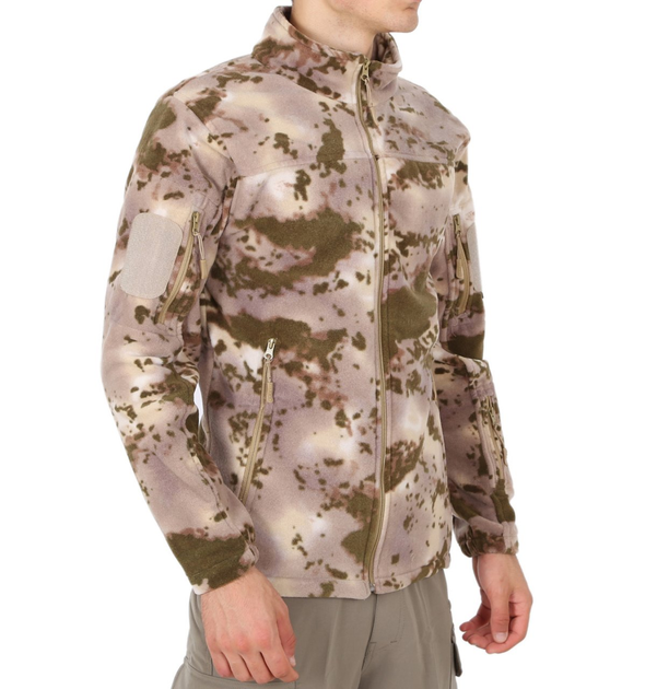 Тепла зимова тактична флісова армійська кофта для військових зсу S зелений камуфляж - зображення 2