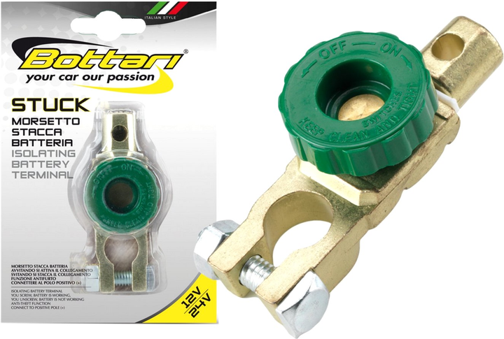 24113 - Morsetto Stacca Batteria con funzione anti furto STUCK 12/24V