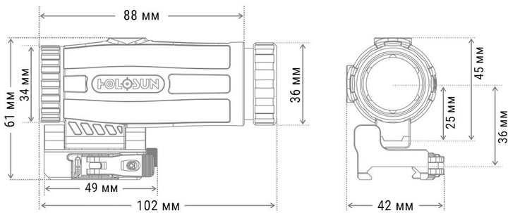 Увеличитель Holosun HM3X 3x magnifier (747035) - изображение 5