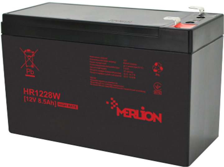 Фото - Батарея для ДБЖ MERLION Акумуляторна батарея  HR1228W 12V 8.5Ah  (YT8564)