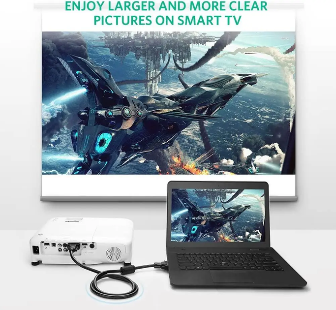 Коаксиальный видеокабель для монитора UGREEN VGA SVGA HD15 2 м Black (DV101) - изображение 4