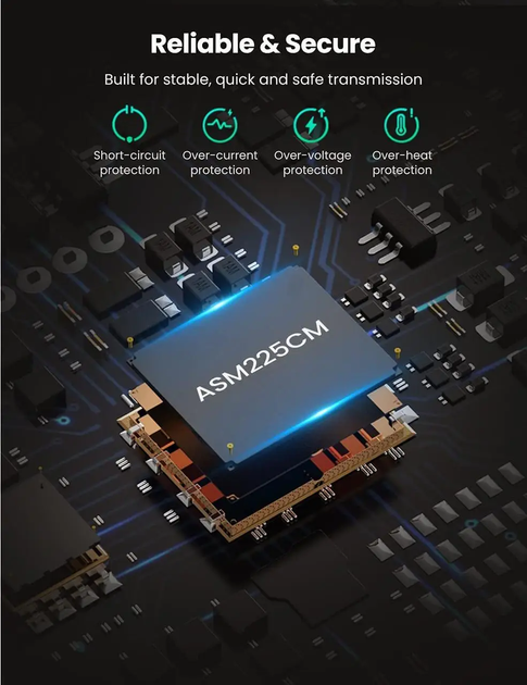 Кабель-адаптер UGREEN SATA-USB 3.0 для 2,5-дюймового SSD и жесткого диска Black (CM321) - Фото 6 Кабель-адаптер UGREEN SATA-USB 3.0 для 2,5-дюймового SSD и жесткого диска Black (CM321) - изображение 6