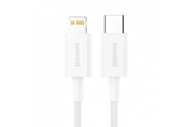Кабель зарядный Type-C-Lightning Baseus Superior Series Fast Charging PD 20W 1m White (CATLYS-A02) - Фото 3 Кабель зарядный Type-C-Lightning Baseus Superior Series Fast Charging PD 20W 1m White (CATLYS-A02) - изображение 3