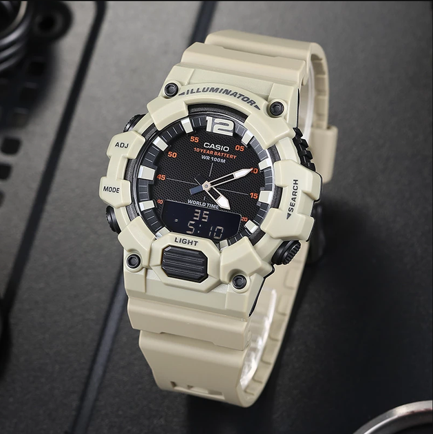 Чоловічий годинник із цифровою+стрілковою індикацією часу CASIO HDC-700-3A3VEF - зображення 2
