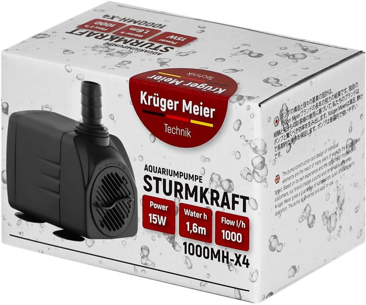 Помпа подъемная Kruger Meier Sturmkraft 1000 л/ч (1000MH-X4) (5903900043014) - изображение 7