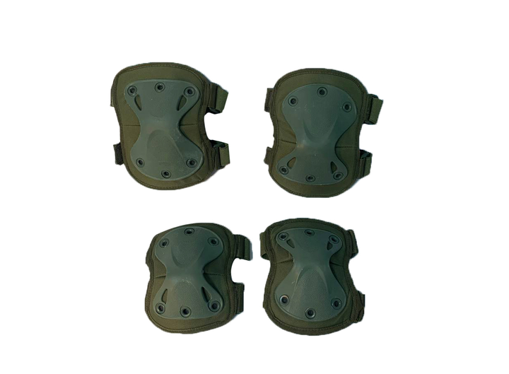 Тактический комплект наколенники и налокотники на резинках, HMD Хаки 137-26724 - изображение 2