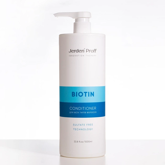 Кондиционер для волос бессульфатный JERDEN PROFF Biotin Conditioner 1000мл - Фото 1 Кондиционер для волос бессульфатный JERDEN PROFF Biotin Conditioner 1000мл - изображение 1