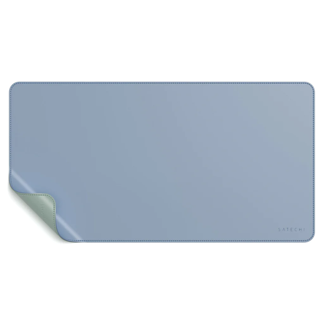 Коврик для компьютерной мыши Satechi Dual Sided Eco Leather Deskmate, Blue/Green (ST-LDMBL) - изображение 3