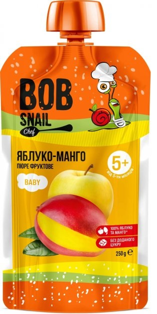 Пюре фруктовое яблоко манго для детей 250 г - изображение 1
