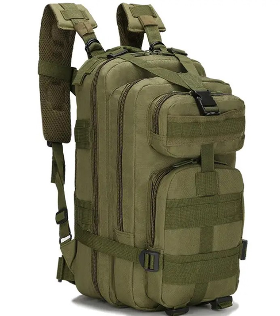 Тактичний військовий штурмовий рюкзак потрфель Oxford 600D 25л темно-зелений - зображення 2