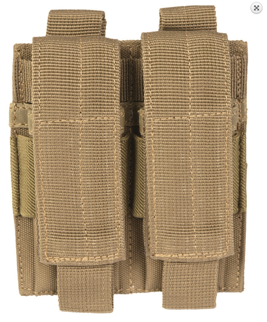 Підсумок тактичний для магазинів пістолета Койот Mil-Tec MAG.TASCHE F.PISTOLE DOUBLE COYOTE (13495505) - зображення 1