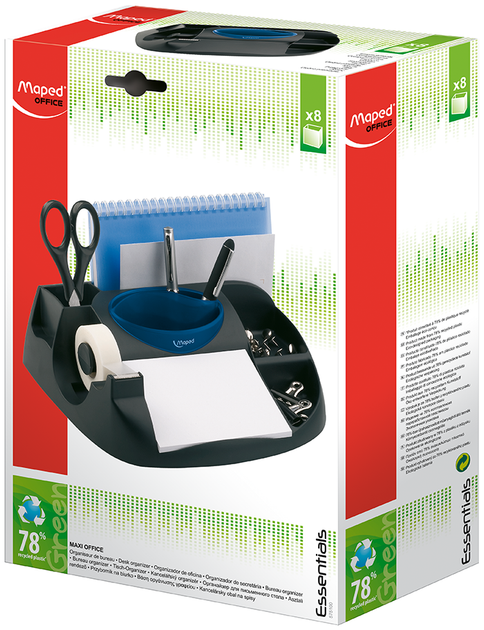 Підставка для офісного приладдя Maped Essentials Green Maxi чорний з синім (MP.575100) - зображення 2