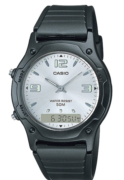 Наручные надежные часы Casio AW-49HE-7AVDF Серебристые с черным - изображение 5