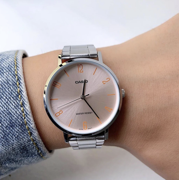 Жіночий годинник Casio LTP-VT01D-4B2UDF Світло-рожевий з сріблястим - зображення 5