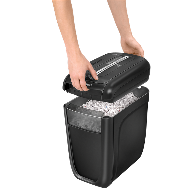 Знищувач документів Fellowes 60Cs 10 аркушів 4х40 мм 22л (f.U4606101) - Фото 4 Знищувач документів Fellowes 60Cs 10 аркушів 4х40 мм 22л (f.U4606101) - зображення 4