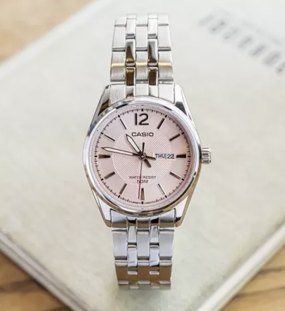 Женские часы Casio LTP-1335D-5AVDF Розовые с серебристым - Фото 1 Женские часы Casio LTP-1335D-5AVDF Розовые с серебристым - изображение 1