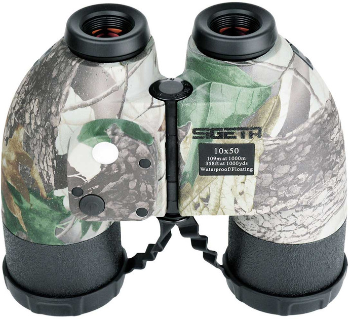 Бінокль Sigeta General 10x50 Camo floating/compass/reticle морський (65860) - зображення 2
