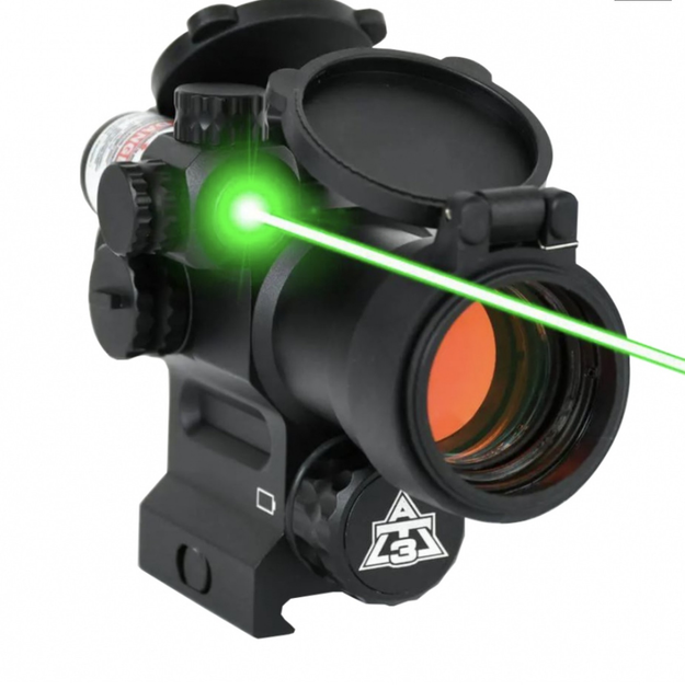 Kоліматорний приціл AT3 Tactical LEOS 2 MOA із зеленим лазером - зображення 1