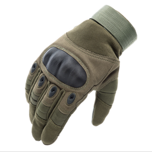 Военные перчатки с защитой костяшек ReFire Gear для сенсорных экранов М хаки - изображение 1