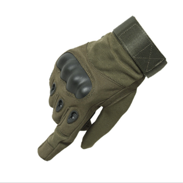 Військові рукавички із захистом кісточок ReFire Gear для сенсорних екранів М хакі - зображення 2