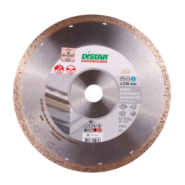 Круг алмазный отрезной 1A1R 230x1,6x10x25,4 Hard ceramics Advanced - изображение 4