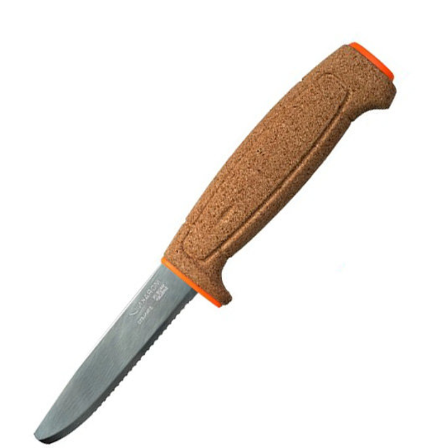Ніж Morakniv Floating Serrated Knife, нержавіюча сталь, пробкова ручка, 13131 - зображення 1