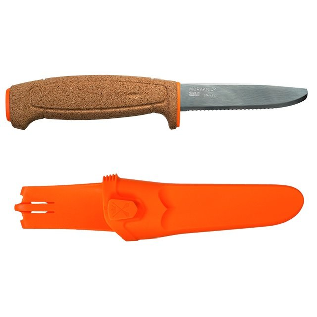 Ніж Morakniv Floating Serrated Knife, нержавіюча сталь, пробкова ручка, 13131 - зображення 2