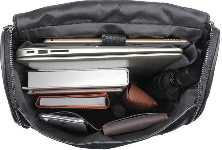 Рюкзак Vintage 14523 кожаный Черный - изображение 7