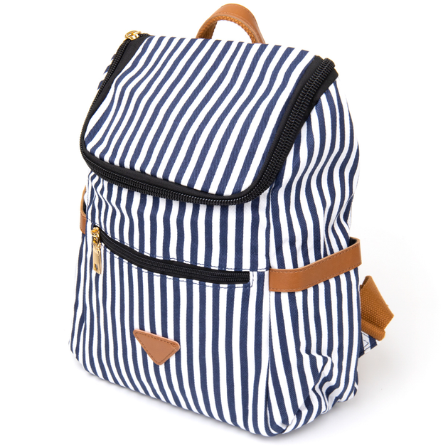 Рюкзак текстильный женский в полоску VINTAGE Backpack 20668 Белый от ...
