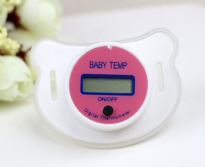 Соска-пустышка SUNROZ для младенцев с термометром Розовый (SUN3910) - изображение 2