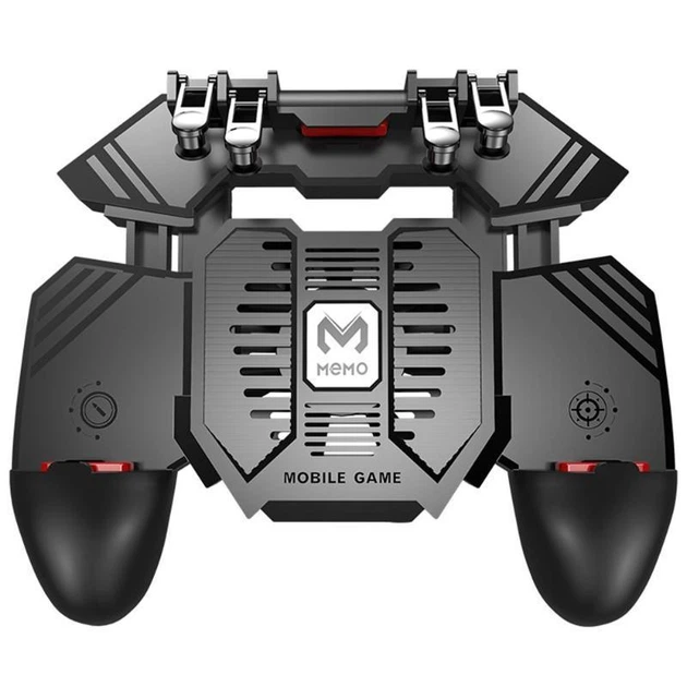 Ігровий контролер MEMO AK77PUGB Mobile Controller тригер для смартфона з вентилятором 4000mAh Чорний - Фото 1 Ігровий контролер MEMO AK77PUGB Mobile Controller тригер для смартфона з вентилятором 4000mAh Чорний - зображення 1
