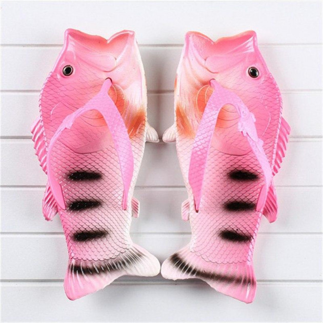 Тапочки-риба SUNROZ Fish Slippers тапки в формі Риби Рожевий (SUN2384 ...