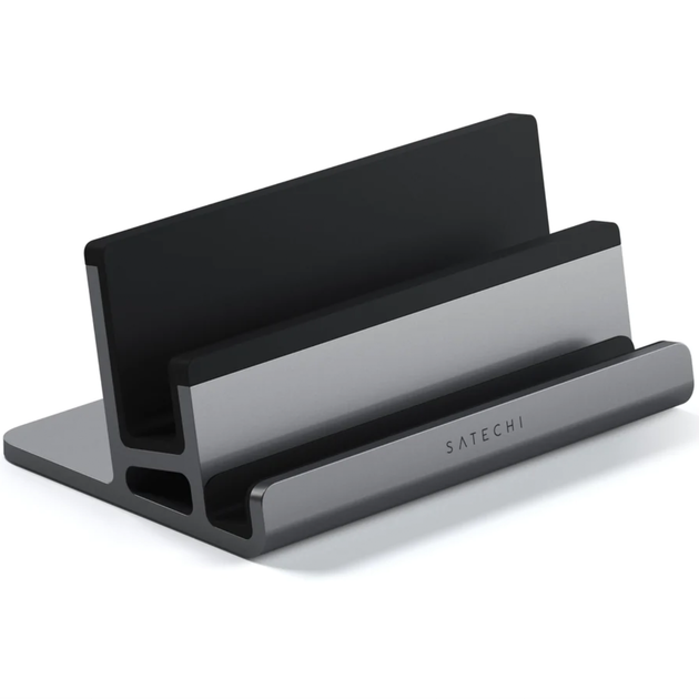 Вертикальная подставка Satechi Aluminum Dual Vertical Laptop Stand for iPad/MacBook, Space Gray (ST-ADVSM) - Фото 4 Вертикальная подставка Satechi Aluminum Dual Vertical Laptop Stand for iPad/MacBook, Space Gray (ST-ADVSM) - изображение 4