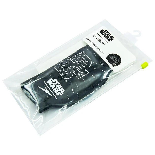 Шапочка для плавания детская SPEEDO JUNIOR SLOGAN PRINT 808386C353 Star Wars черный-белый - изображение 3