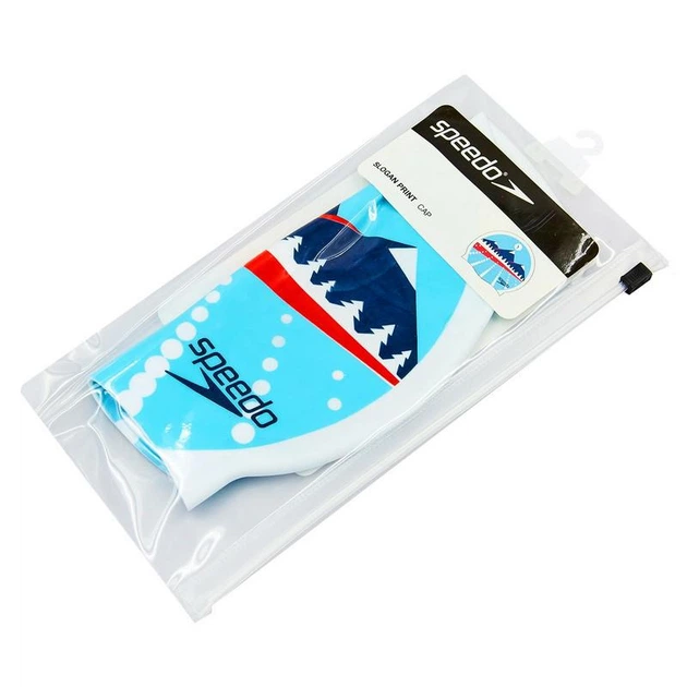 Шапочка для плавания SPEEDO SLOGAN PRINT 808385B956 LIGHT ADRIATIC голубой - изображение 4