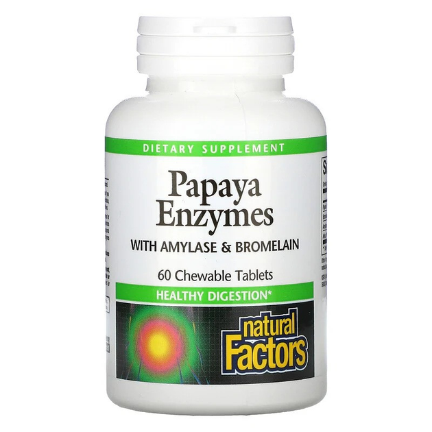 Ферменты папайи Natural Factors “Papaya Enzymes” с амилазой и ...