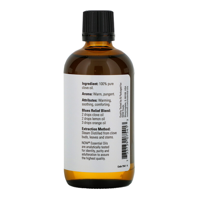 Эфирное масло гвоздики NOW Foods Essential Oils "Clove" 100% чистое гвоздичное масло (118 мл) - изображение 2