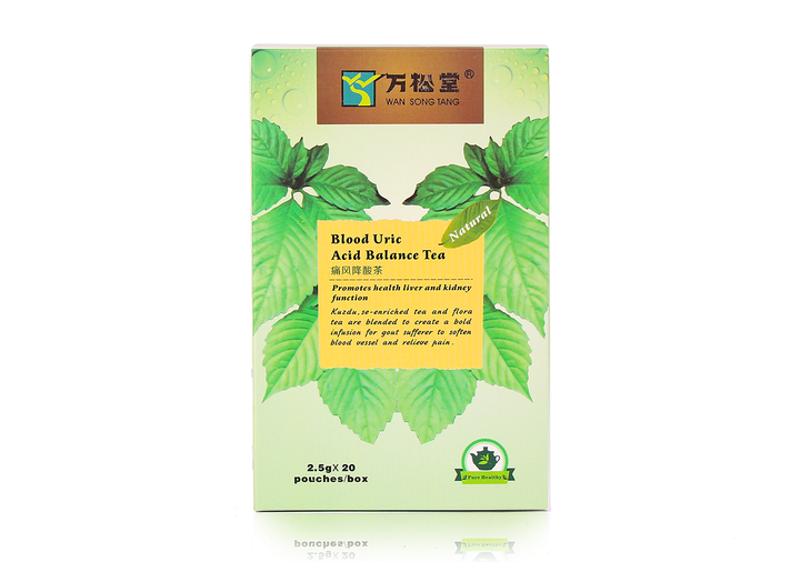 Ортопедический чай Wan Song Tang “Blood Uric Acid Balance Tea” китайский чай для выведения мочевой кислоты (20 пакетиков) - изображение 2