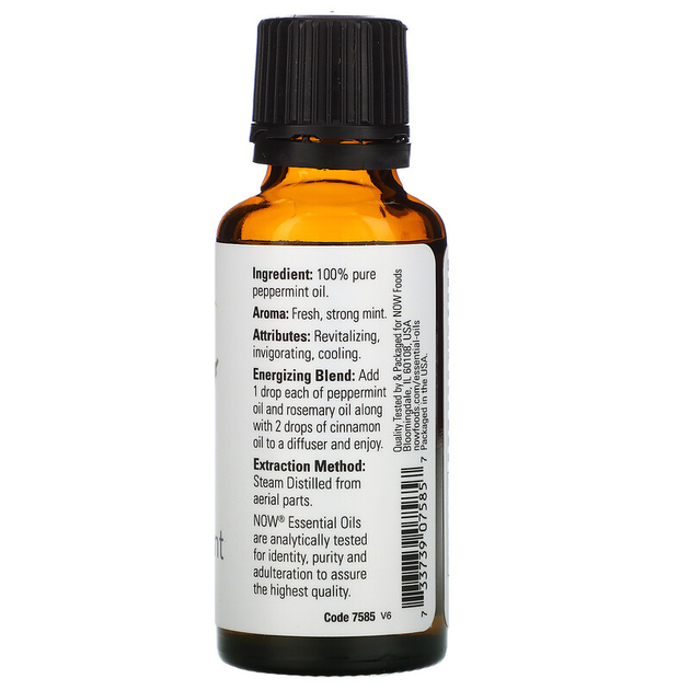 Эфирное масло перечной мяты NOW Foods, Essential Oils "Peppermint" 100% чистое (30 мл) - изображение 2