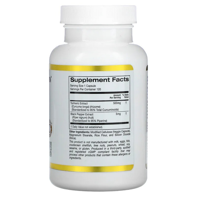 Куркумин с биоперином California GOLD Nutrition "Curcumin C3 Complex ...