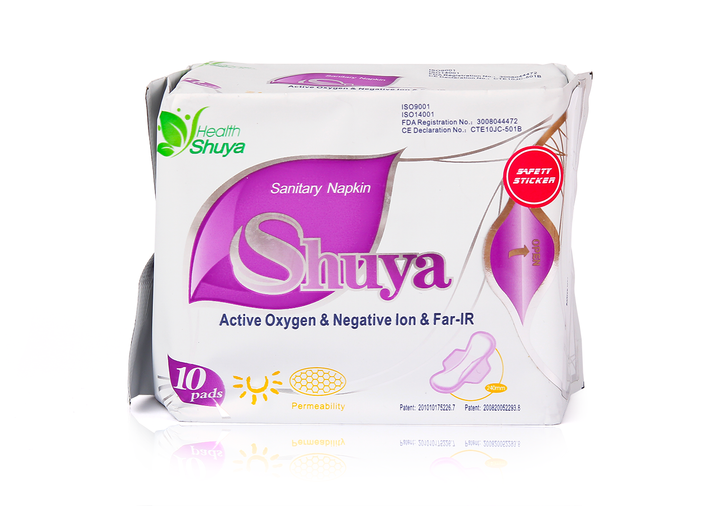 Женские анионовые прокладки Shuya "Дневные" китайские гигиенические шуйя с крылышками, активным кислородом, негативными ионами и инфракрасным излучением, 8 слоев / 240 мм (10 шт) - изображение 2