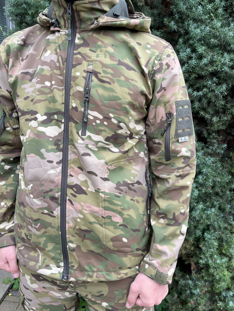 Куртка мужская тактическая на флисе Мультикам Турция ВСУ (ЗСУ) XL 8663 2 хаки (OPT-2960) - изображение 2