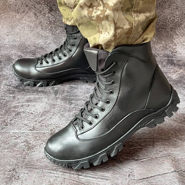 Ботинки мужские зимние тактические ВСУ (ЗСУ) 8604 40 р 26,5 см черные (OPT-2290) - изображение 1