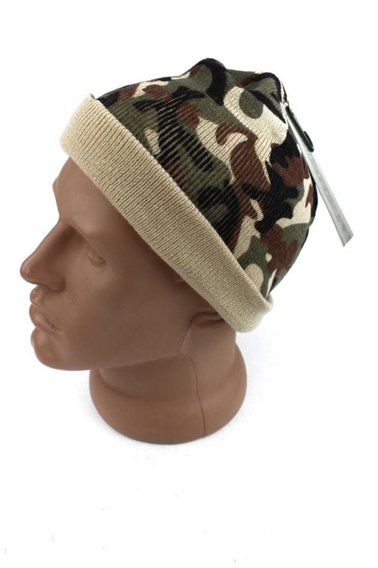 Шапка тактична Beanie Woodland Mil-Tec Німеччина ЗСУ 12138020 8231 (OPT-435) - зображення 1