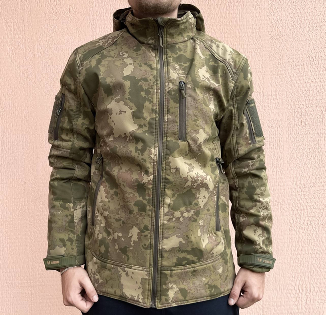 Куртка мужская тактическая Мультикам Combat Турция Софтшел Soft-Shell ВСУ (ЗСУ) S 8067 (OPT-4025) - изображение 2