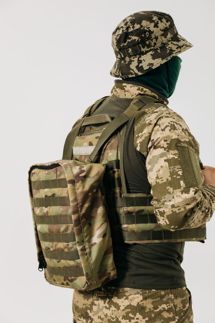 Військовий штурмовий оперативний рюкзак модульного типу 7л мультикам - зображення 2