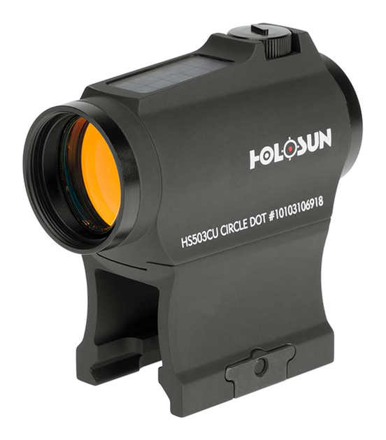 Коліматорний приціл Holosun HS503CU 2MOA Red Dot із сонячною батареєю - зображення 1