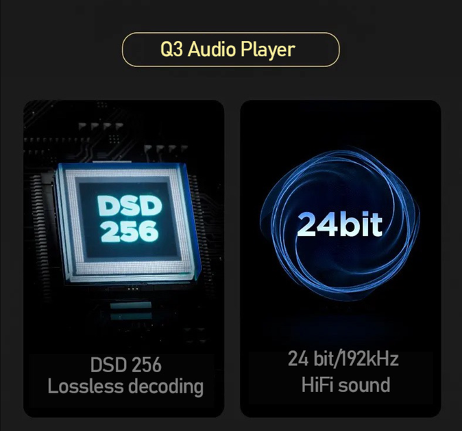 MP3 плеєр JNN Q3 DSD256 Bluetooth Hi-Fi 64Gb - зображення 3