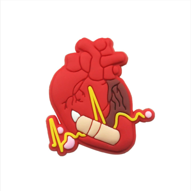 Джибитсы украшения для обуви кроксов сабо JIBBITZ Heart with plaster ...